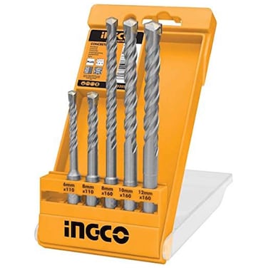 Ingco 5-Piece Sds Plus Hammer Drill Bit Set (AKD2052)