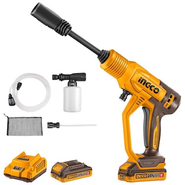 إنغكو غسالة ضغط لاسلكية ببطارية ليثيوم أيون 20 فولت، طاقة بطارية محمولة CPWLI20362