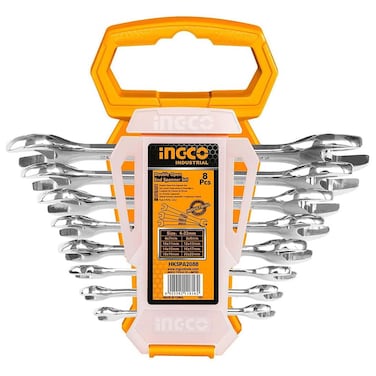 Ingco Industrial Double Open End Spanner Set, 8 PCS