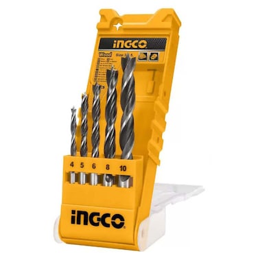 Ingco 5-Piece Professional Wood Drill Bit Set