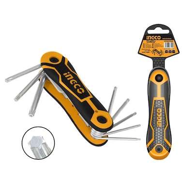 Ingco Industrial Folding Torx Key Set, 8 PCS