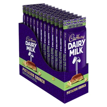 Cadbury Dairy Milk Pistachio Crunch 97g, Pack of 12