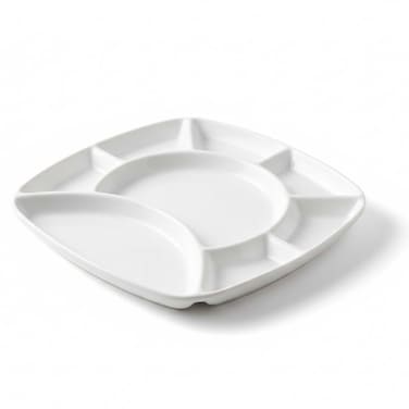 طبق تقديم مقسم من البورسلين، 24 سم