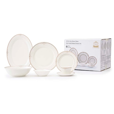 ASMA Bone China Dinner Set, 32 PCS