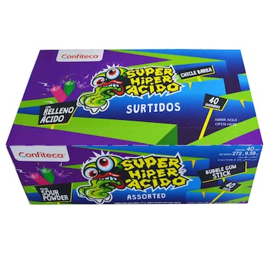Confiteca Super Hiper Acido Assorted 6.8g, Pack of 40
