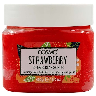 كوزمو مقشر السكر بالفراولة وزبدة الشيا 450 غرام