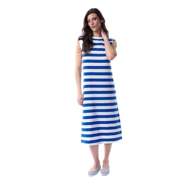 Tex Women  Long Dress, Royal Blue, Large, I282750