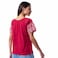 TEX Women Embroidered Sleeve T-Shirt, I282706, Raspberry , S