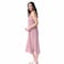 TEX Women Striped Sleeveless Midi Dress, I282722, Raspberry , 3XL