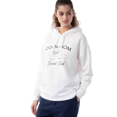 Tex Women Sweatshirt, Off-White, XXL