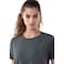 Tex Women Short Sleeve Sport Top, Grey, XXL