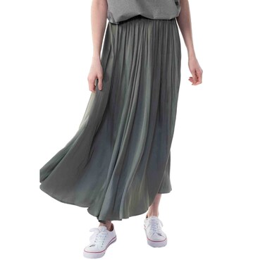 Tex Women Long Skirt, Khaki, Extra Large, I274535