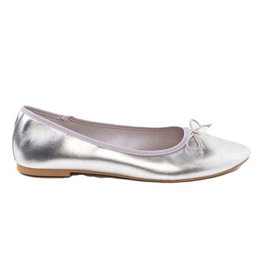 Tex Women Ballerina Shoes, Silver, 37, I981000
