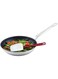 High Temperature Rubber Spatula - Spoon Shaped Spatula - 10" - White with Red Handle - 1ct Box - Met Lux - Restaurantware