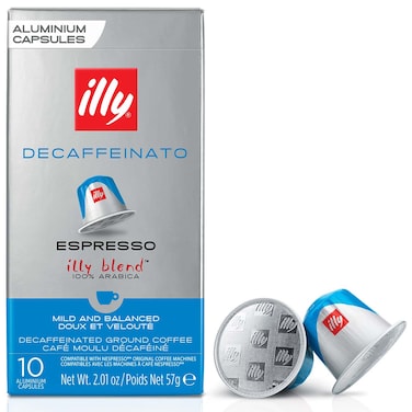 Illy Decaffeinated Espresso Coffee Capsules, 57g, 10 Capsules