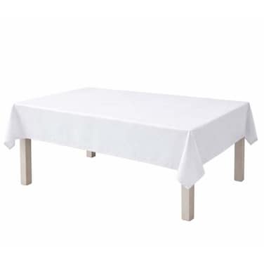 Feelings Peva Waterproof Tablecloth, Rectangular, White, 180x240cm