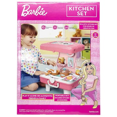 باربي ألتيميت 2 في 1 مجموعة مطبخ وطهي محمولة للعب الأدوار