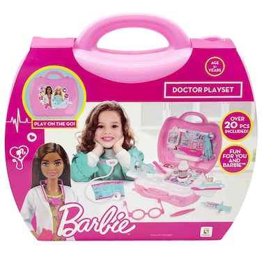 باربي بروفشنال مجموعة طبية محمولة للعب دور الطبيب في العيادة الطبية