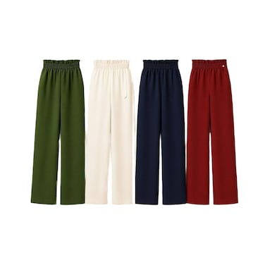 Women 2-Button Wide Leg Pants 0175-2026, Assorted