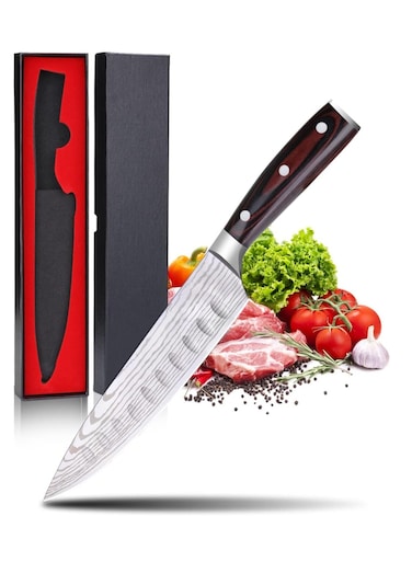 Chef Knife Starter 8 inch Super Sharp 7Cr17Mov Chef's Knife Home Cook Kitchen Knife Premium Carbon Stainless Steel Universal knife with Ergonomic Wooden Handle &amp; Kitchen Gadgets