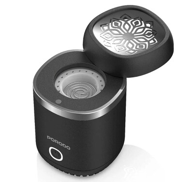 Porodo Lifestyle Dreams Mini Incense Burner, Silver&amp; Black