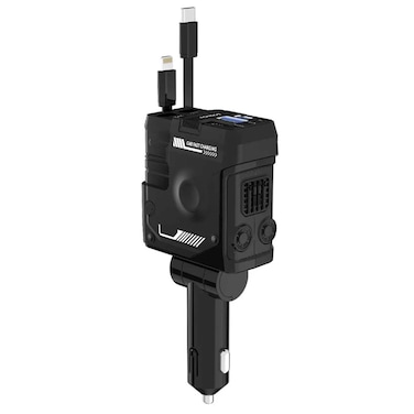 Porodo 4-in-1 Retractable 66W High Speed Car Charger