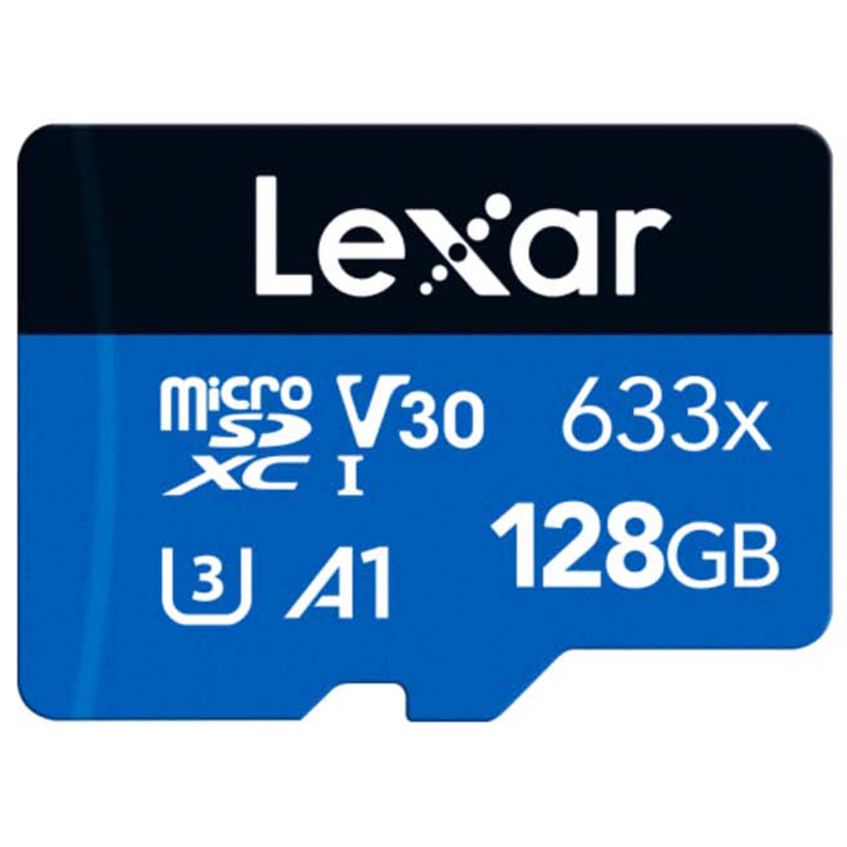 Lexar Microsdxc UHS-I V30 A1 633X 128Gb Memory Card with SD Adapter