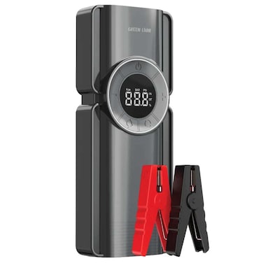 Green Lion Portable High-Capacity 10000mAh Jump Starter, Black