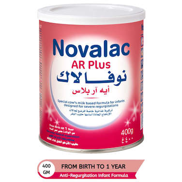 Novalac AR Plus Anti-Regurgitation Infant Formula Milk Powder, From Birth to 1 Year, 400g