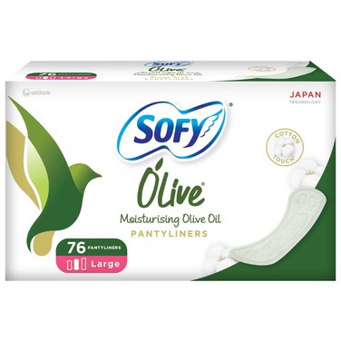 Sofy Olive Moisturizing Large Pantyliners, 76 Liners