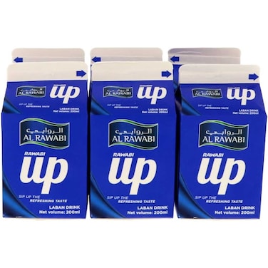 Al Rawabi Up Fresh Laban Drink 200ml, Pack of 6