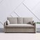 Thiero Fabric Pull-Out Sofa Bed with Drop Down Table + 2 Cup Holders -Taupe
