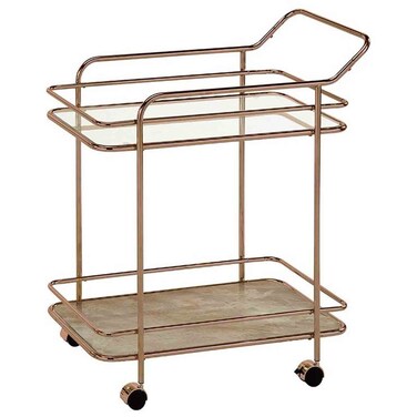 Hartin 2-Tier Serving Trolley - Champagne