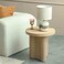 Kanso Round End Table-Natural Oak
