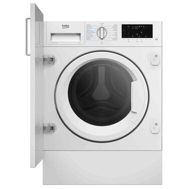 Beko Built-In Washer Dryer WDBI8514N, 1400 rpm, 2200W, White, 8kg