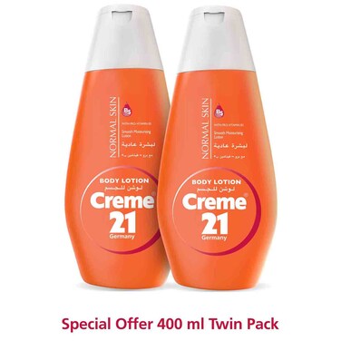 Creme 21 Body Lotion for Normal Skin, 400ml, Pack of 2