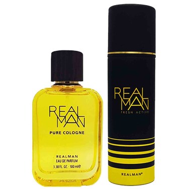 ريل مان بيور كولون أند فريش أكتيف ماء عطر، 100 ملل وبخاخ للجسم، 150 ملل