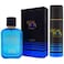 Real Man Pure Aqua and Fresh Morning Fragrance, Eau de Parfum, 100ml and Body Spray, 150ml