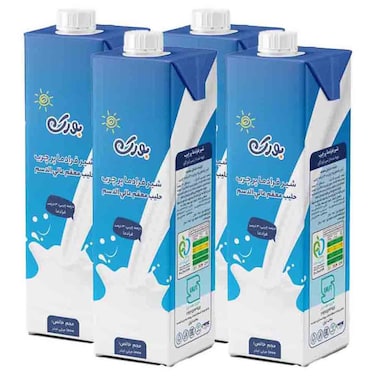 Burek Full Fat UHT Milk Fresh Cow's Milk from Iran 1L, Pack of 4