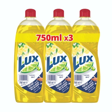 Lux Dishwash Liquid, Lemon, 750ml Pack of 3