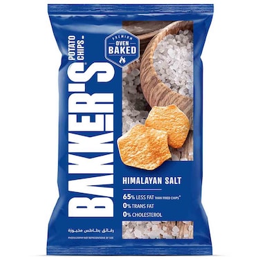 بايكرز رقائق البطاطس المخبوزة بالفرن  بملح الهيمالايا، 120 غرام