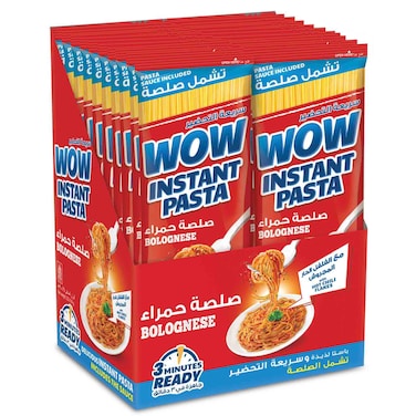 WOW Spaghetti Bolognese Instant Pasta 90g, Pack of 20