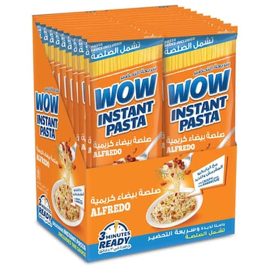 WOW Spaghetti Alfredo Instant Pasta 88g, Pack of 20