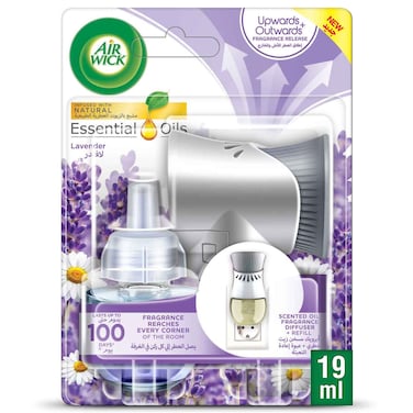 Air Wick Essential Oils Lavender Scented Oil Diffuser Kit, 19ml