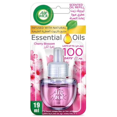 Air Wick Essential Oils Cherry Blossom Scented Oil Refill, 19ml