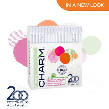 سانيتا تشارم أعواد قطنية  للبالغين، 200 قطعة