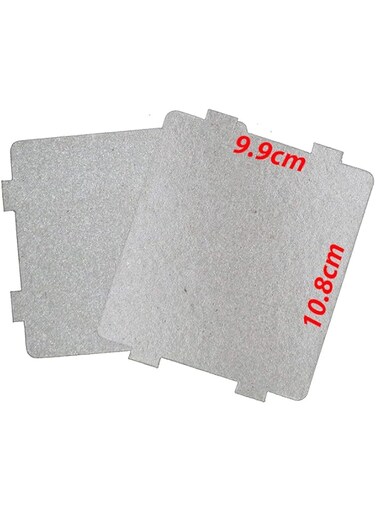 Rubik Large Microwave Waveguide Cover Plates MICA Sheet for Microwave Oven Filter, Pre-cut (10.8x9.9cm) Pack of 2pcs