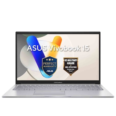ASUS Vivobook 15 X1504 Laptop, Intel Core 7 150U, 16GB DDR5 RAM, 512GB PCIe 4.0 SSD, 15.6-Inch FHD, Antimicrobial Guard Plus, Cool Silver