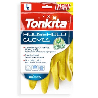تونكيتا قفازات المنزلية من اللاتكس الطبيعي، مقاس كبير، زوج واحد
