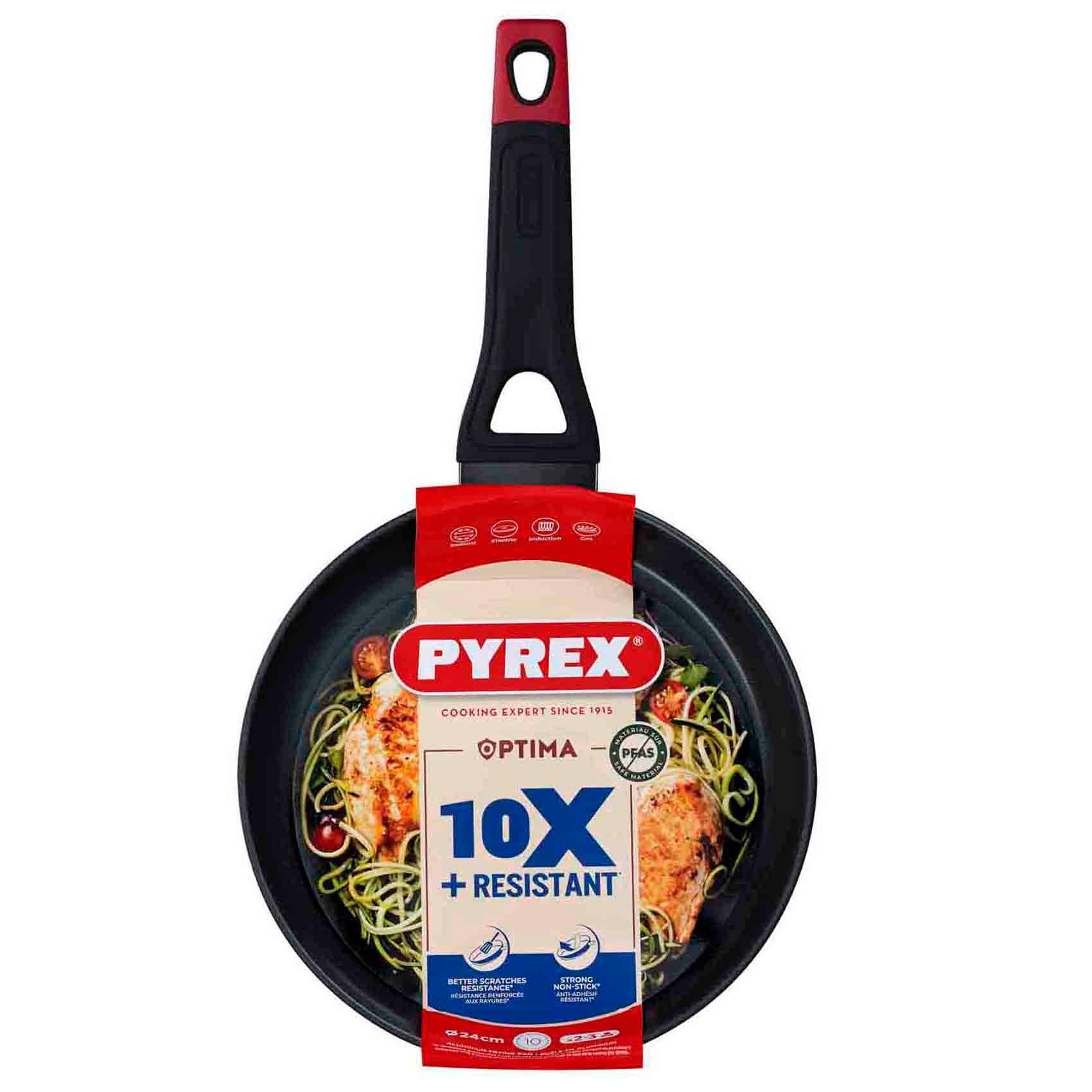 Buy Pyrex Optima Non-Stick Frying Pan with Handle, 24cm Online ...